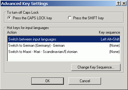 Advanced Key Settings